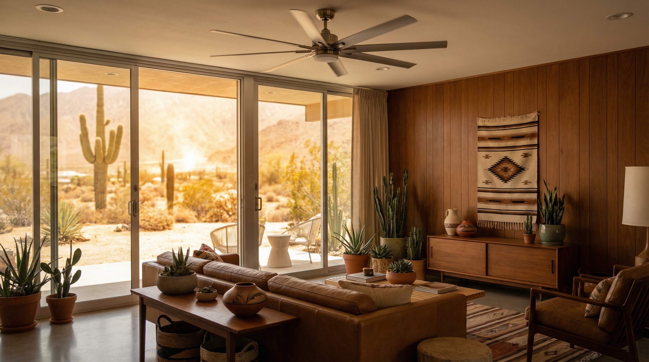 Cool desert home interior — the comfort Efficient AC delivers