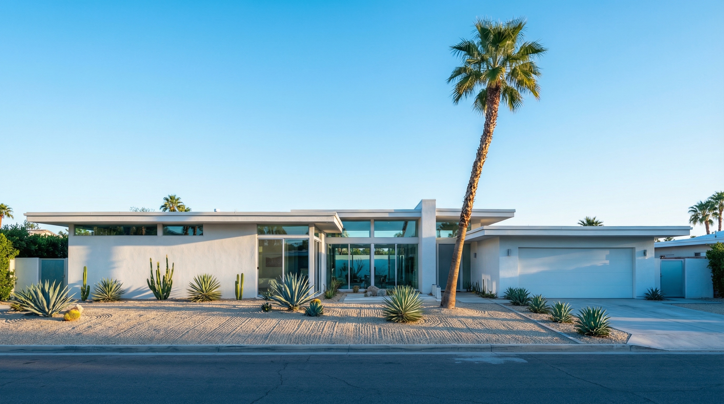Beautiful modern desert home in the Coachella Valley — kept comfortable by Efficient AC