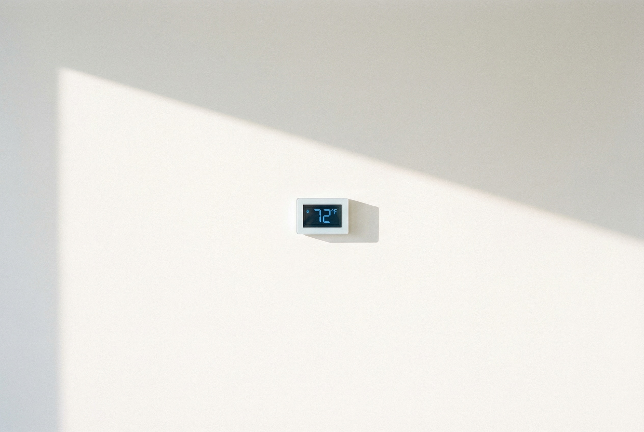 Thermostat set to a perfect 72 degrees — comfort delivered